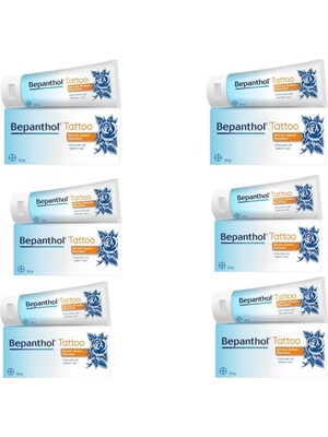 TeknoKapsül Bepanthol Tattoo Dövme Bakım Merhemi, 50 Gr, 6 Adet