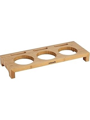 TeknoKapsül Staub Ahşap 3'lü Mini Tencere Standı