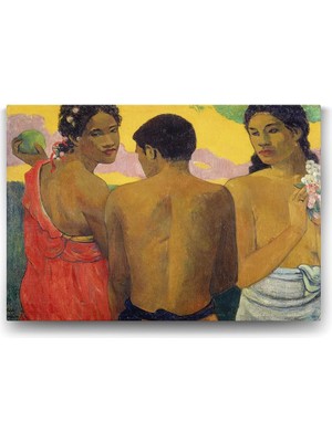 TeknoKapsül Paul Gauguin - Three Tahitians Tablosu - 100X70CM