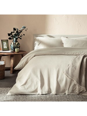 TeknoKapsül Morıan Bambu Çift Kişilik Nevresim Seti 200X220 cm Natural