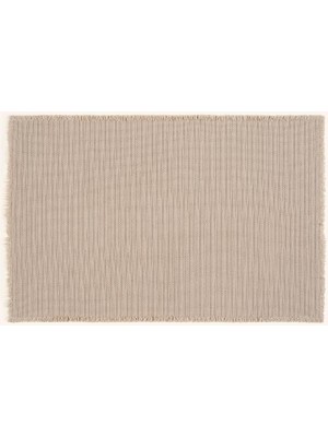 TeknoKapsül Costa Saçaklı Çizgili PAMUK%100 Pamuk Kilim 90X140 cm Kum Rengı