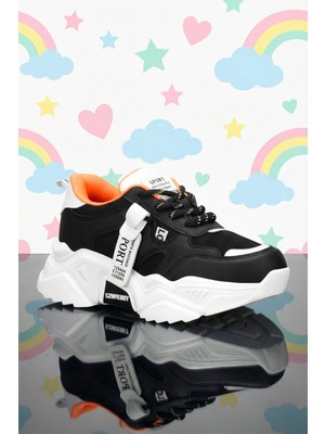 Dark Seer Çocuk Beyaz Siyah Sneaker Spor Ayakkabı 2026 - Kids DS 2051
