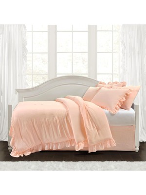 TeknoKapsül Lush Decor Reyna 6 Parça Yatak Yorgan Seti, Allık