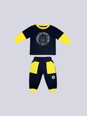 Fenerbahçe Lacivert Çizgi Logolu Bebek Takım