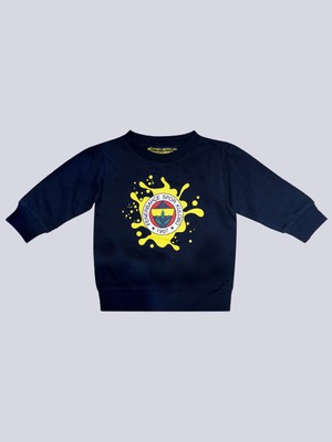Fenerbahçe Lacivert 6 Renk Logolu Bebek Sweatshirt