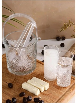 TeknoKapsül Pasabahce Timeless Rakı Bardağı ve Buz Kovası Seti 6 Kişilik Orijinal 858596969685