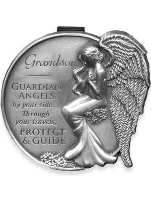 TeknoKapsül Angelstar 15687 Grandson Guardian Angel Vizör Klipsli Vurgu, 5,5 Cm, Siyah