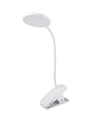 TeknoKapsül Purelite Şarj Edilebilir Klipsli Lamba - Masa Lambası ve Masa Lambası, LED Esnek Işık, Ayarlanabilir Boyun ve Kelepçe Dahil, Okuma, Iğne Işi, Dikiş, El Işi Için Doğal Gün Işığı Ampulleri