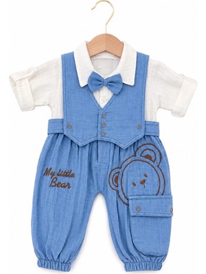Kardeşler Bebe %100 Pamuk Müslin Erkek Bebek Tulum Takımı