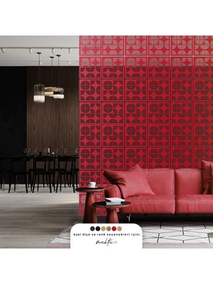 Makta ® Perde Paravan | Lazer Kesim Ahşap Sarkıt Seperatör, 4'lü Panel Levha Seti