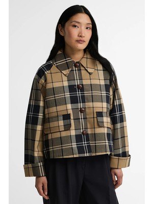 Barbour Delilah Showerproof Ceket BE52 Birchwood Dress Tartan