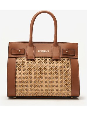   Kadın Omuz Çantası Siena Medium Bag Piumelli Milano  L128 Tobacco