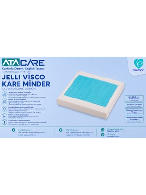 Atacare Jelli Kare Oturma Minderi Visko