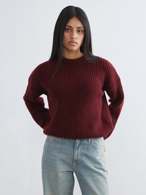 Lc Waikiki Yeni Sezon Bisiklet Yaka Oversize Kadın Triko Kazak