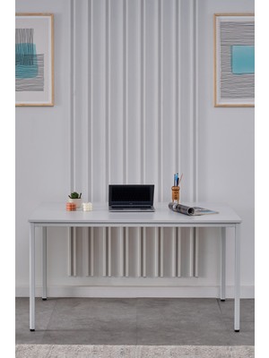 Sehpol Çalışma Masası 140X80X75 cm (Pürüzsüz Gri)