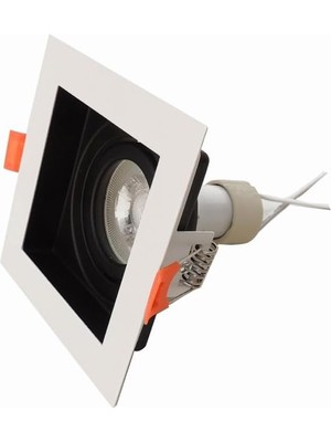 Ayrex Kare Sıva Altı LED Panel Armatür GU10 Ampul+Soket (Gün Işığı)