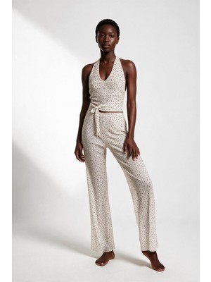Aquella Desenli Tül Crop Top-Pantolon Takım