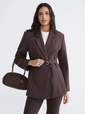 Lc Waikiki Yeni Sezon Beli Kemerli Kadın Blazer Ceket
