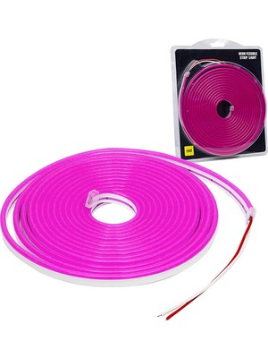 Powermaster 12 Volt 5 Metre Silikonlu Mor Neon LED Şerit