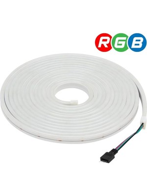 Ayrex 5 Metre Rgb Esnek Neon LED Şerit 12 Volt 6X12MM