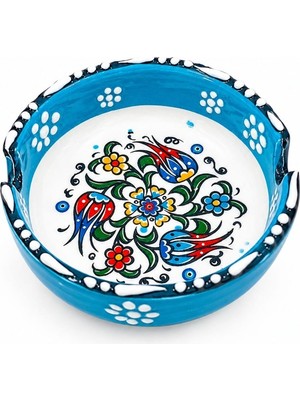 Es Dekor Seramik Çini Işlemeli Küllük - 1 Adet (9 Cm)