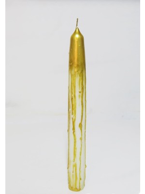 Ayrex Missi Gold Akıtma Efektli 2X23 cm Şamdan Mum