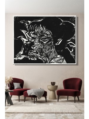 Şehber Ernst Ludwig Kirchner’in Yaptığı Fanny Wocke Isimli Eseri Yatay Kanvas Tablo 3725