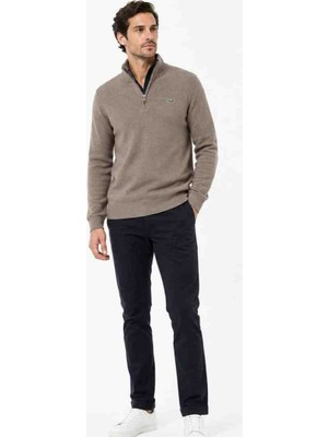 Lacoste Fermuar Yaka Kahverengi Regular Fit