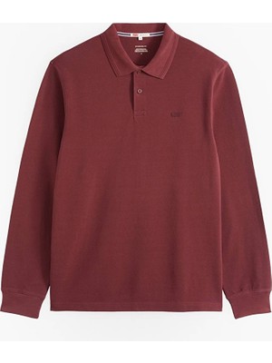 Levi's Ls Orıgınal Erkek Polo Yaka Bordo Uzun Kollu T-Shirt 00AUT-0002