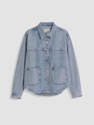 LC Waikiki Oversize Kadın Jean Gömlek Ceket  (W6)