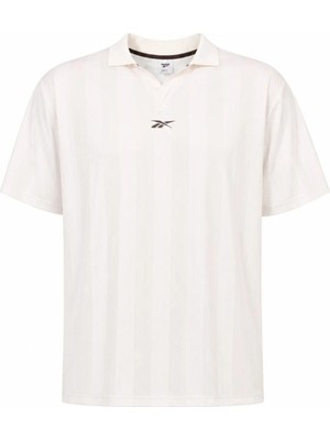 Reebok Polo Yaka Kısa Kol T-Shirt Erkek Ekru Lytıca Polo Tee