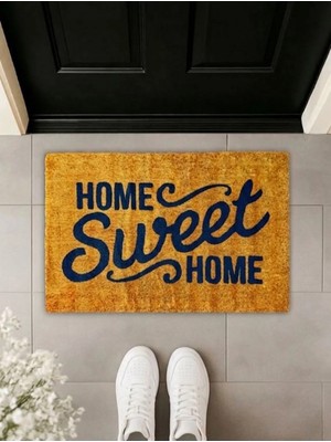 Rotanev Home Sweet Home Retro Tasarım Dekoratif Kapı Önü Paspası 40X60CM