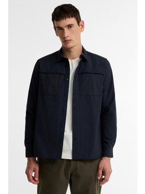 Barbour Eastgill Poplin Gömlek NY74 Dark Navy