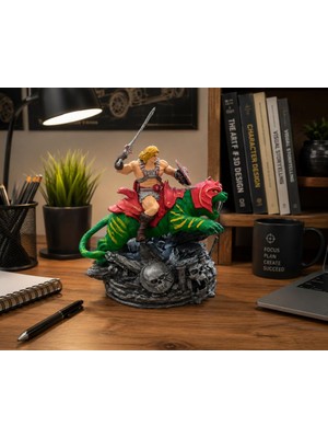 He-Man Atılgan Figürü 17 cm Dekoratif Figür Koleksiyonluk Masaüstü Kitaplık Vitrin Dekoru Nostaljik Hediye