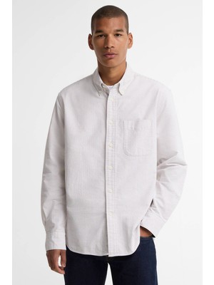 Barbour Authentic Striped Oxford Gömlek ST51 Stone