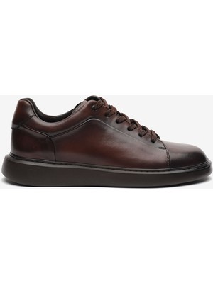 Greyder Erkek Kahverengi Hakiki Deri Sneaker Ayakkabı 6K1UA19770