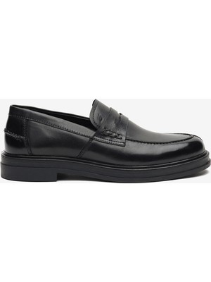 Greyder Erkek Siyah Hakiki Deri Loafer Ayakkabı 6K1CA19602