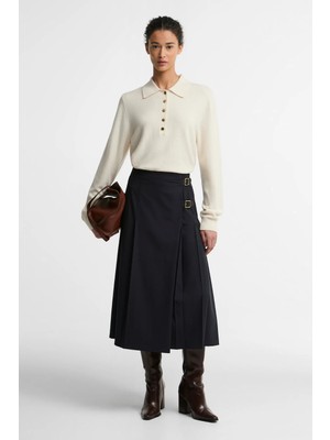 Barbour Delilah Midi Etek NY99 Dark Navy