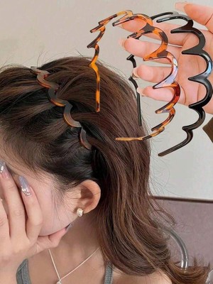 Up Atelier 2'li Taraklı Taç Siyah ve Kahverengi 2 Adet