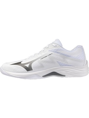 Mizuno Lightning Star Jr. Unisex Çocuk Ayakkabısı Beyaz / Gri