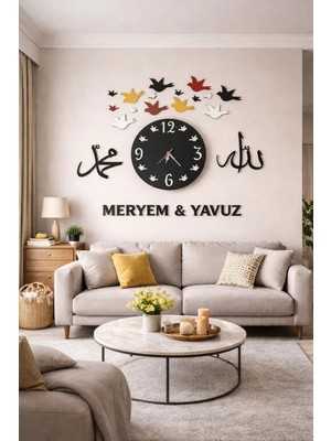 Mrchediyesepeti Duvar Saatleri Kişiye Özel Tasarım Şık ve Kaliteli NO145