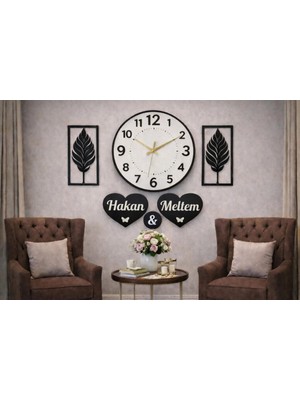 Mrchediyesepeti Duvar Saatleri Kişiye Özel Tasarım Şık ve Kaliteli NO343