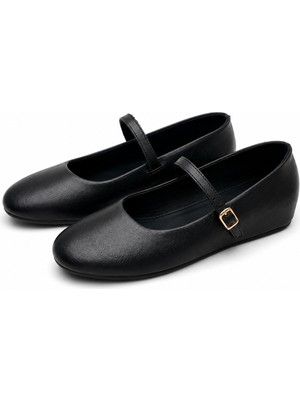 Patron Shoes Kadın Gizli Ökçeli Babet – Tokalı Günlük Şık ve Rahat Ayakkabı
