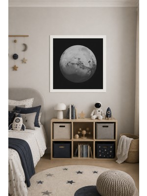 JHAAR Soyut Dünya Temalı - Uzay - Astronomi Modern Çerçeve Görünümlü Mdf Tablo