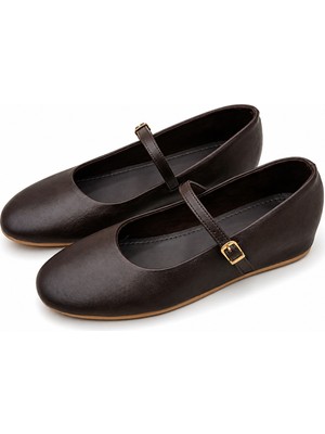 Patron Shoes Kadın Gizli Ökçeli Babet – Tokalı Günlük Şık ve Rahat Ayakkabı