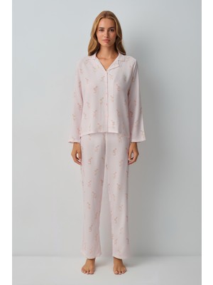 Suwen Lulusu Gömlek Yaka Pijama Takımı