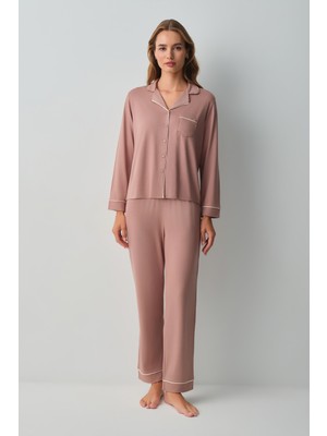 Suwen Misty Gömlek Yaka Pijama Takımı
