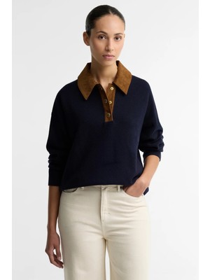 Barbour Ravenshill Knitted Kazak NY73 Navy