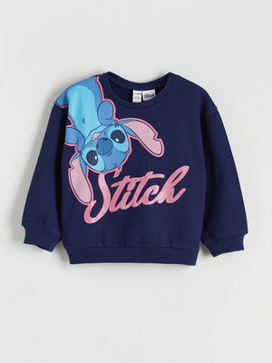 Lc Waikiki Yeni Sezon Lilo & Stitch Baskılı Kız Çocuk Sweatshirt