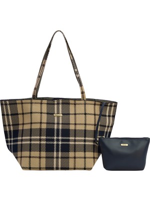 Barbour Layla Tartan Large Kol Çantası TN39 Birchwood Dress Tartan